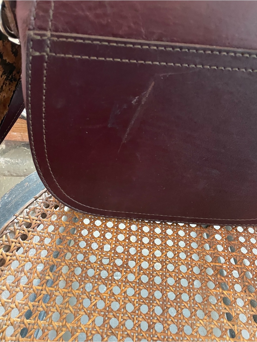 Leather Crossbody Bag in Deep Burgundy - Saddleback Leather Co. - Picture 5 of 6